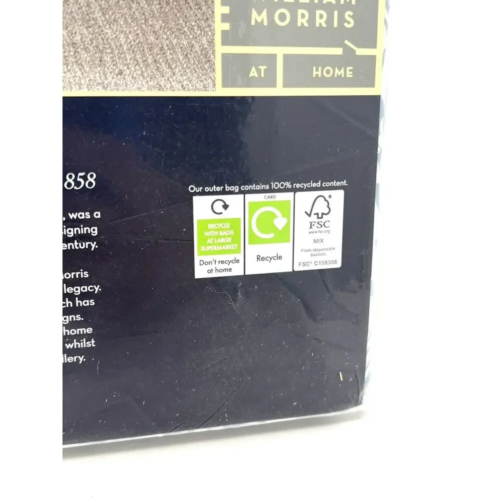 William Morris Bird Anemone Mineral QUEEN Duvet Cover Set Lt Blue NEW IN PACKAGE